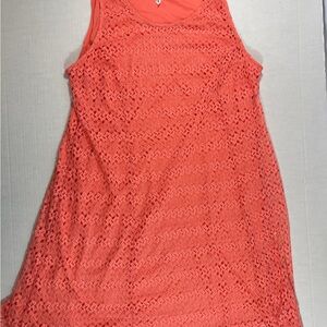 NY Collection Womens Polyester Lace Sleeveless Lined Dress Size L